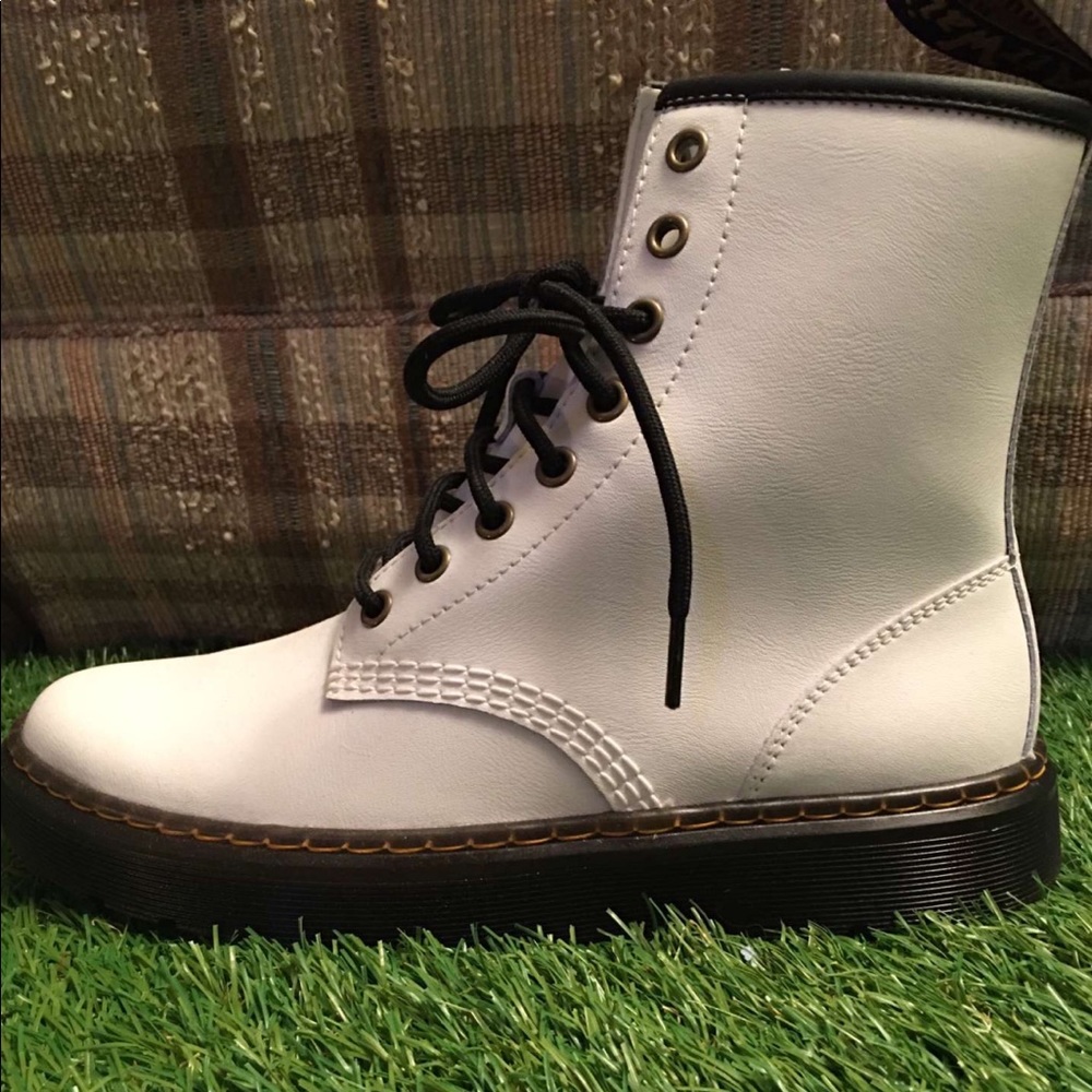 White Doc Martins. Size 8. Brand new.